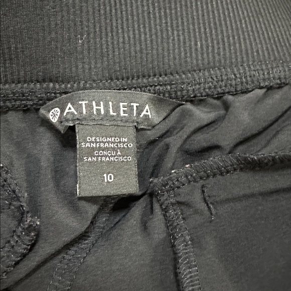 Athleta Brooklyn Mid Rise Ankle Black Pant Pull On Pants Size 10 - Picture 4 of 6